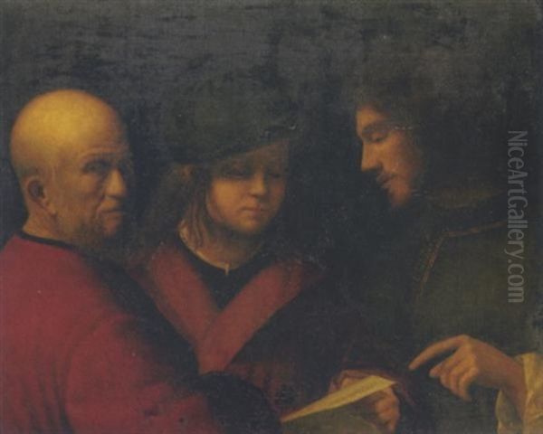 The Three Ages Of Man Oil Painting by  Giorgione