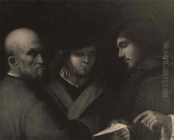 The Three Ages Of Man Oil Painting by  Giorgione