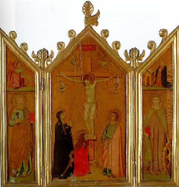 The Crucifixion With The Magdalen At The Foot Of The Cross Oil Painting by  Giotto