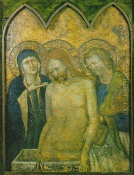 La Pieta Oil Painting by (Giovanni di Jacopo di Guido da Giovanni da Milano