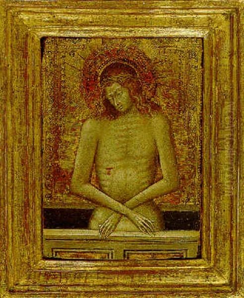 Christ As The Man Of Sorrows Oil Painting by  Giovanni di Paolo