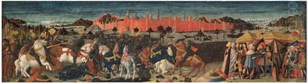 The Story Of Coriolanus Oil Painting by  Giovanni di Ser Giovanni (Scheggia)