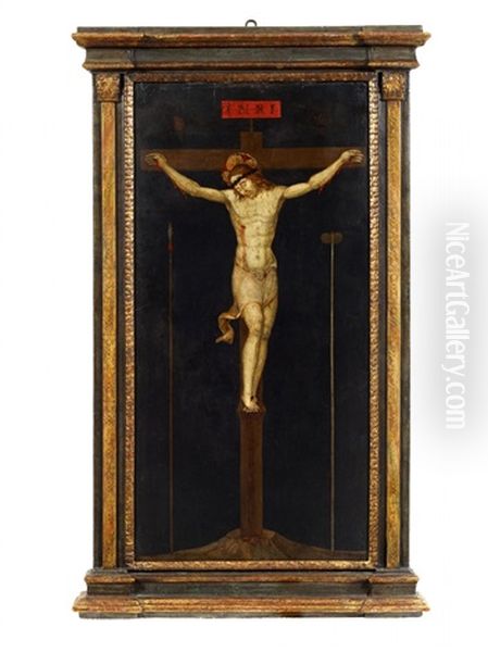 Christ On The Cross Oil Painting by Matteo Di Giovanni