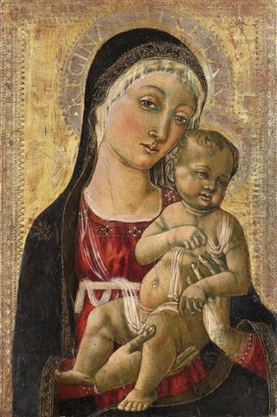 Madonna Mit Kind Oil Painting by Matteo Di Giovanni