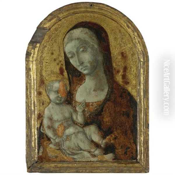 Madonna And Child Oil Painting by Matteo Di Giovanni