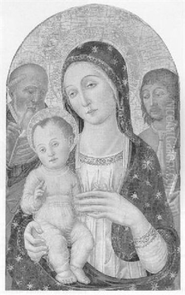 The Madonna And Child With Saint Paul And Saint James Oil Painting by Matteo Di Giovanni