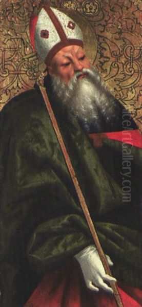 Sant'agostino Oil Painting by Girolamo Giovenone