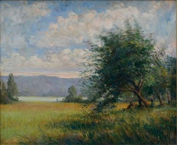 Paysage A Cergy, 1918 by Leon Giran-Max