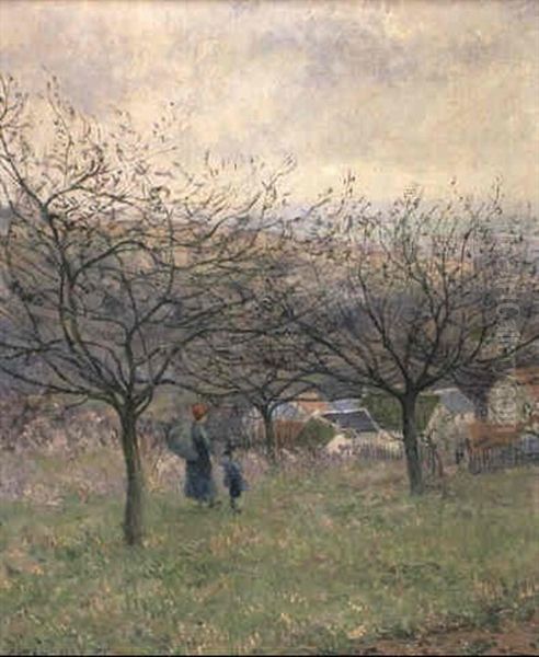 Environs D'eragny-sur-oise Oil Painting by Leon Giran-Max