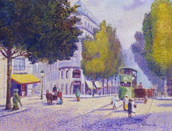 View Of Paris Oil Painting by Albert Girard