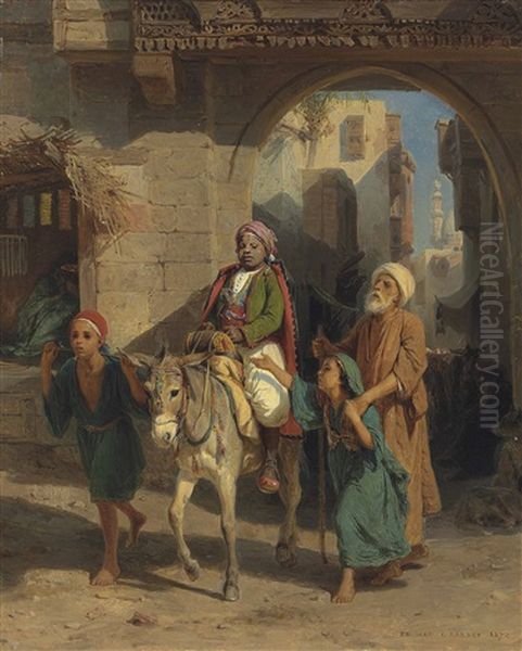 Entering The City Oil Painting by Edouard-Henri Girardet