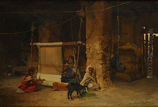 De Wevers Oil Painting by Eugene Alexis Girardet