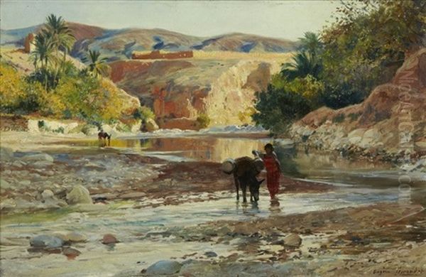 L'oued A El-kantara Oil Painting by Eugene Alexis Girardet