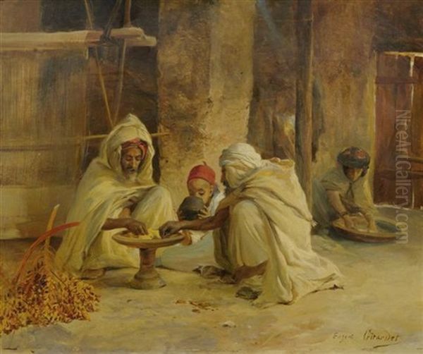 Die Mahlzeit Oil Painting by Eugene Alexis Girardet