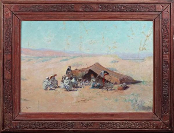 Campement Touareg Oil Painting by Eugene Alexis Girardet