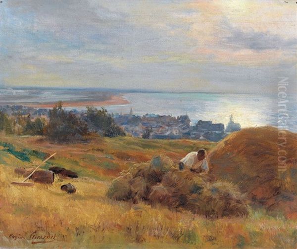 Heuernte Am Meer Oil Painting by Eugene Alexis Girardet