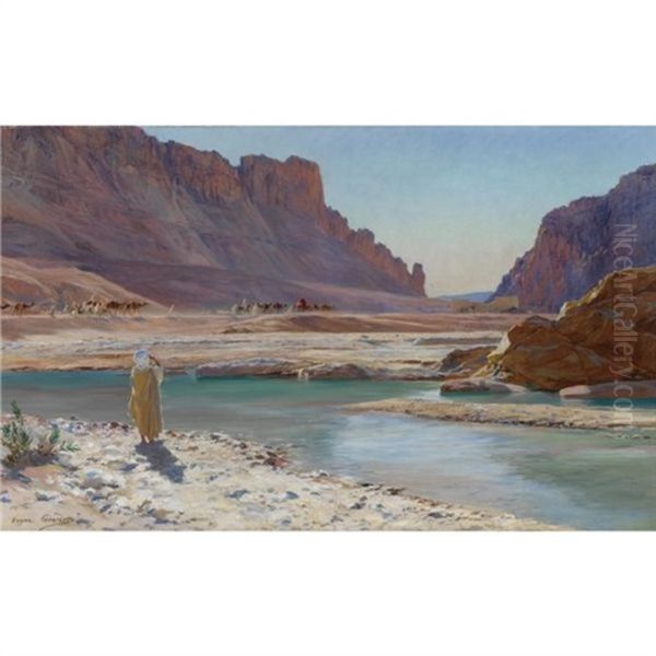 L'oued by Eugene Alexis Girardet