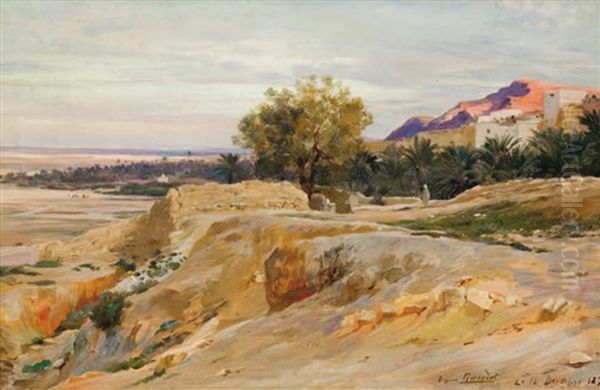 Paysage Du Sud Algerien Oil Painting by Eugene Alexis Girardet