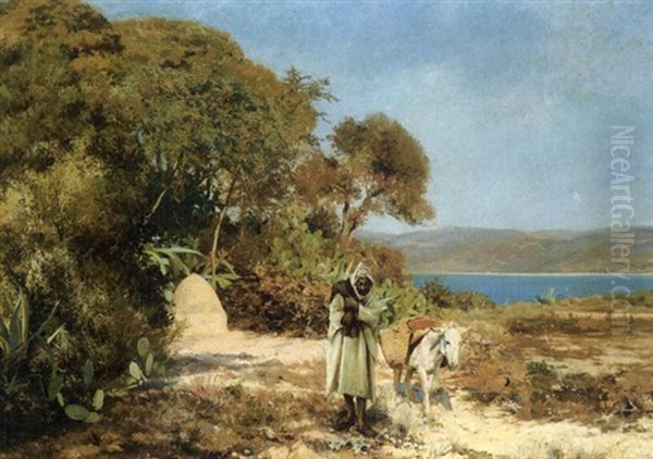 Le Retour Du Marche Oil Painting by Eugene Alexis Girardet