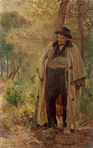 Wanderer Im Wald Oil Painting by Eugene Alexis Girardet