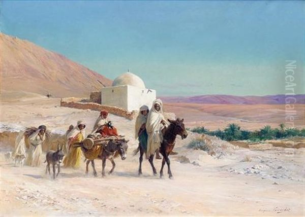 La Caravane Oil Painting by Eugene Alexis Girardet