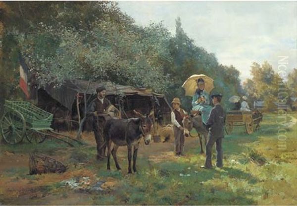 Excursion D'ete Oil Painting by Eugene Alexis Girardet