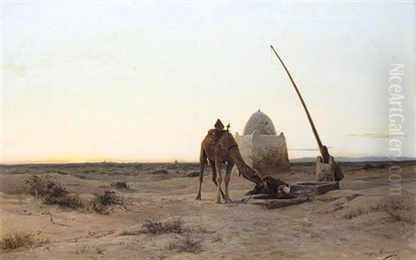 Pres Du Puits Oil Painting by Eugene Alexis Girardet