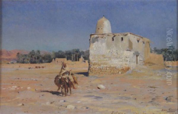 L'anier, Biskara, Sidi Sersour Oil Painting by Eugene Alexis Girardet