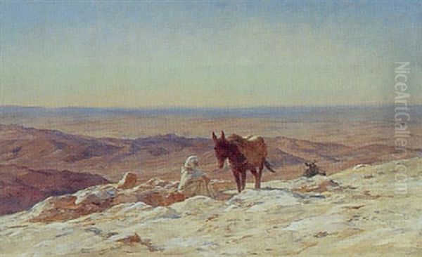 Anier Dans Le Desert Oil Painting by Eugene Alexis Girardet