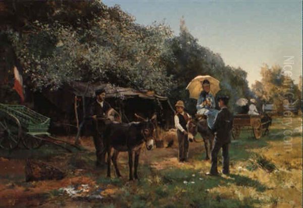 An Afternoon In The Country Oil Painting by Eugene Alexis Girardet