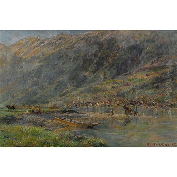 Blick Auf Brienz Oil Painting by Henri Girardet