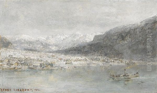 Lac De Brienz (ballenberg) Oil Painting by Henri Girardet