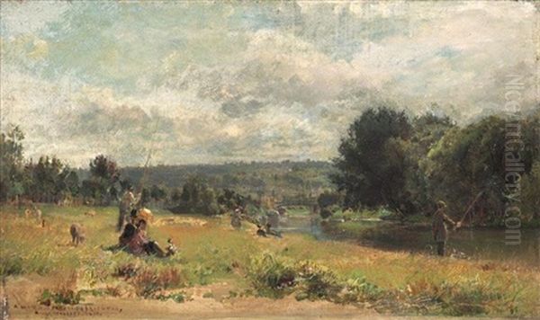 Paysage En Ete Oil Painting by Henri Girardet