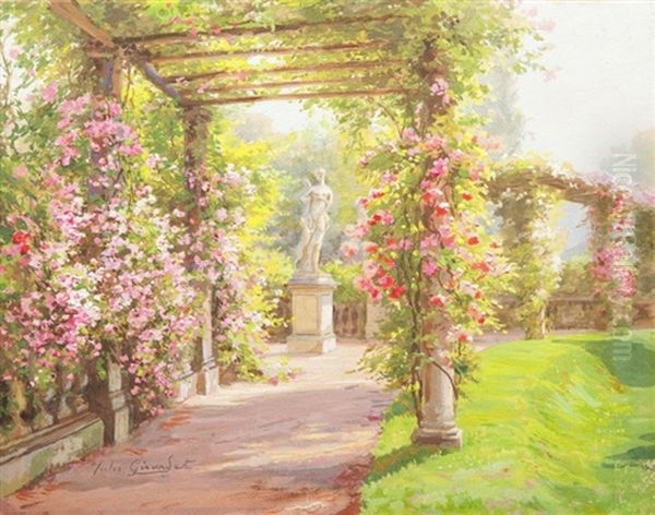 Pergola Fleurie Oil Painting by Jules Girardet