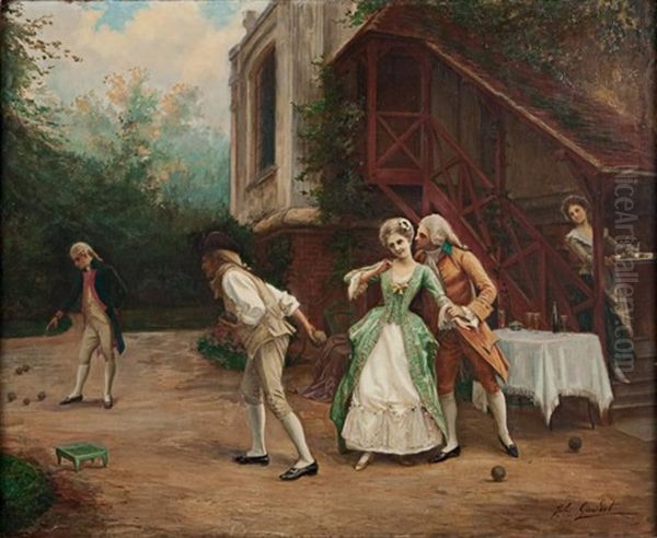 La Partie Gagnee Oil Painting by Jules Girardet