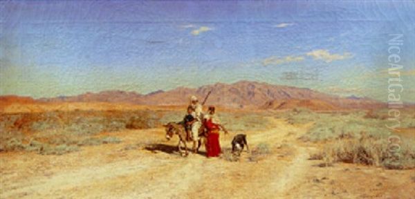 Environs De Biskra Oil Painting by Jules Girardet