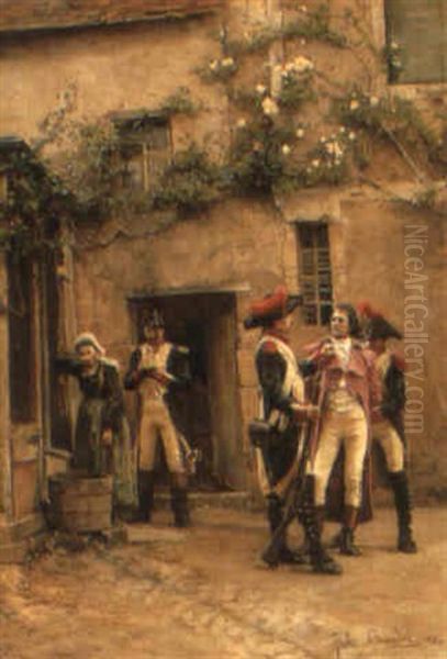 The Separation Oil Painting by Jules Girardet