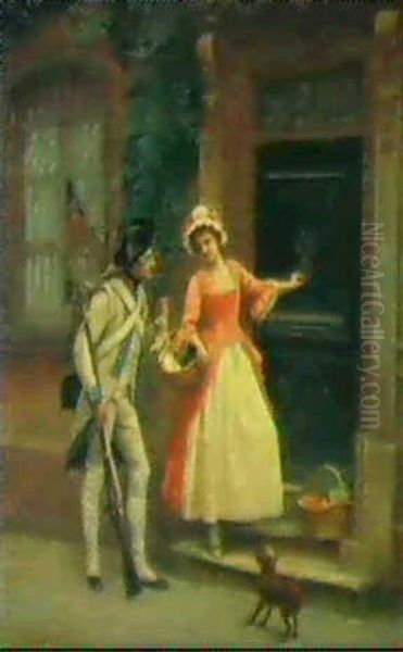 Billet De Logement Oil Painting by Jules Girardet