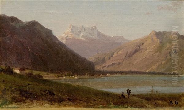 Mountain Lake by Karl Girardet