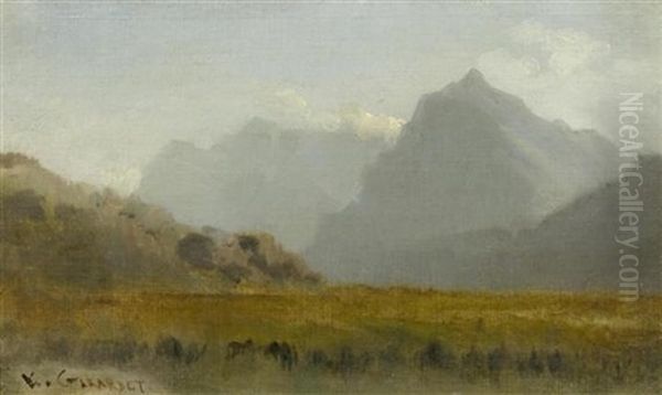 Berglandschaf (study) Oil Painting by Karl Girardet