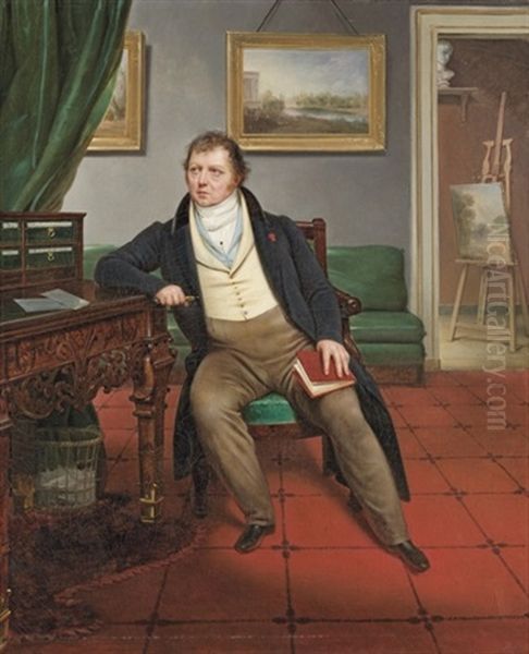 Self-portrait Oil Painting by Alexandre Francois Louis (Comte de) Girardin