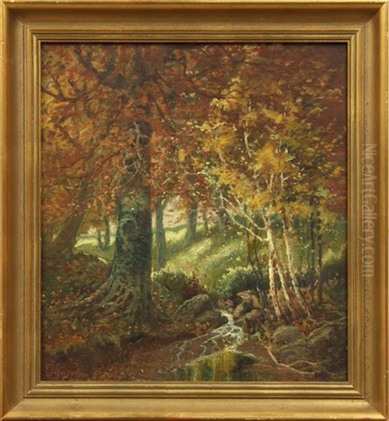 Autumn Landscape Oil Painting by Frank Joseph Girardin