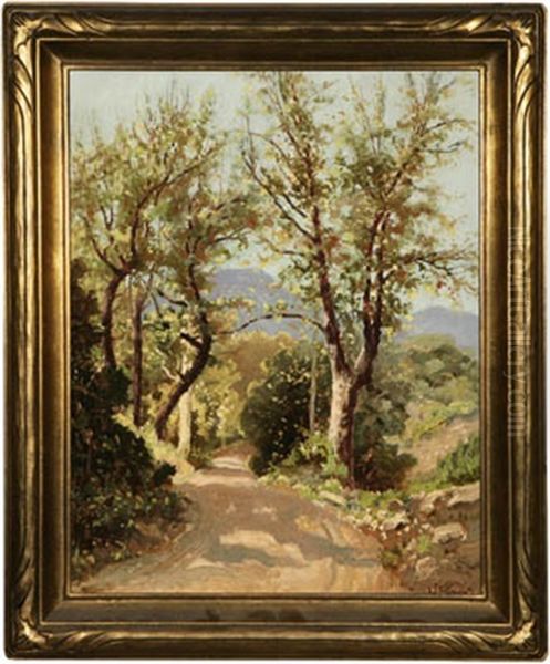 Mountain Road Oil Painting by Frank Joseph Girardin