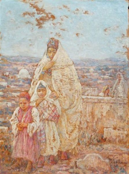 Visite Au Vieux Cimetiere, Maroc Oil Painting by Louis Auguste Girardot