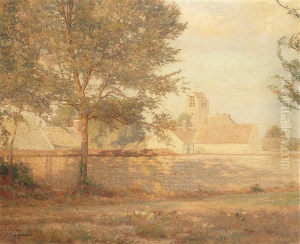 Le Petit Village D'arbonne Pres De La Foret De Fontainebleau Oil Painting by Louis Auguste Girardot