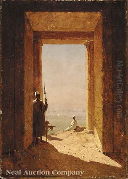 The Tombs Of Beni Hassan, Egypt Oil Painting by Louis Auguste Girardot