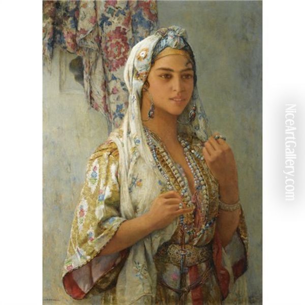 A Girl From Morocco Oil Painting by Louis Auguste Girardot