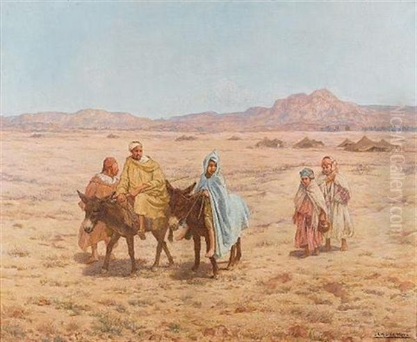 On The Way To Market Oil Painting by Louis Auguste Girardot