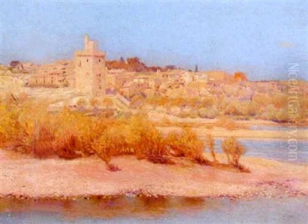 Les Environs D'avignon Oil Painting by Louis Auguste Girardot