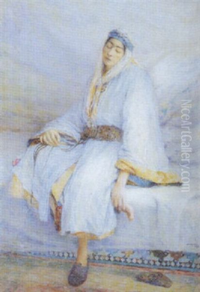 Marocaine Au Repos Oil Painting by Louis Auguste Girardot